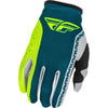 Gants de Motocross Fly Lite Bleu/Blanc Gris/Lime
