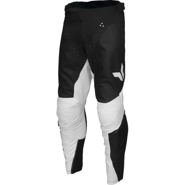 Pantalon de Motocross Launchmode Storm Noir/Blanc incliné de face à droite