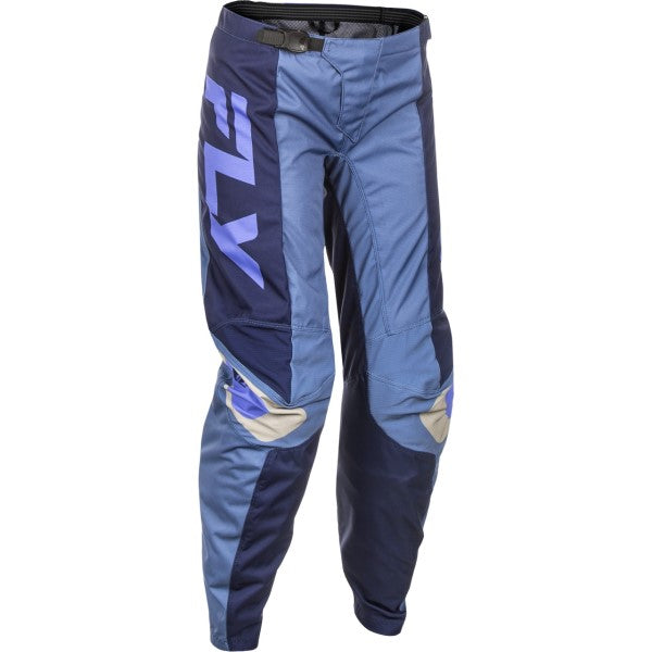 Pantalon de Motocross F-16 Femme Mauve/Bleu de face