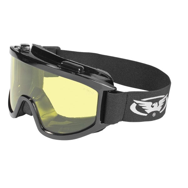 Lunette de Moto Wind-shield| Lentille  jaune, de face