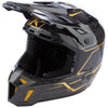 Palette de Casque F3 Carbon Pro Noir/Or incliné de face
