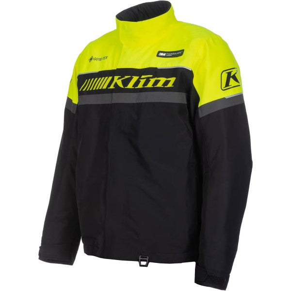 Manteau de Motoneige Isolé Kaos Haute-Visibilité/Noir incliné de face