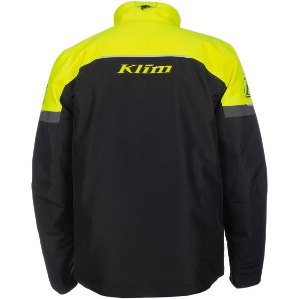 Manteau de Motoneige Isolé Kaos Haute-Visibilité/Noir de dos