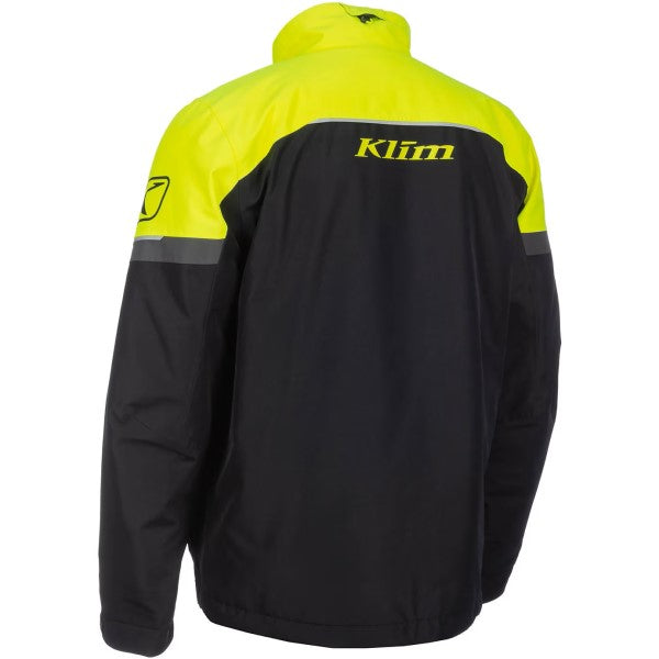 Manteau de Motoneige Isolé Kaos Haute-Visibilité/Noir incliné de dos