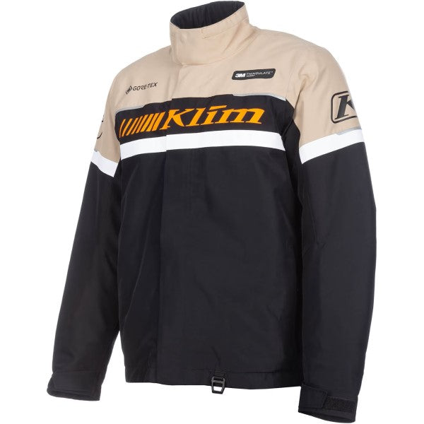 Manteau de Motoneige Isolé Kaos Noir/Beige incliné de face