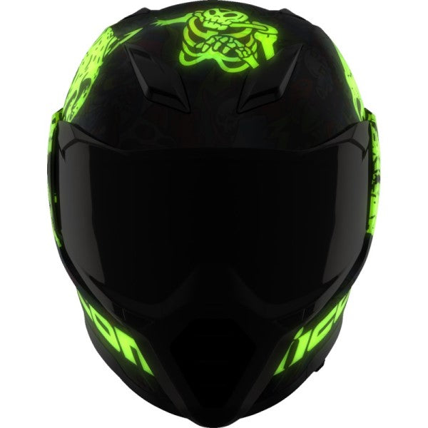 Casque Intégral de Moto Ultraflite Doodle 3 Blanc/Multicolore Fluorescent de face