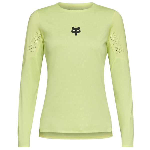 Maillot de Vélo Flexair Manches Longues Femme Lime de face