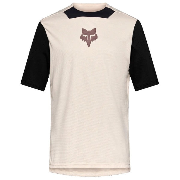 Maillot de Vélo Defend Park Manches Courtes Édition Limitée Blanc/Noir de face