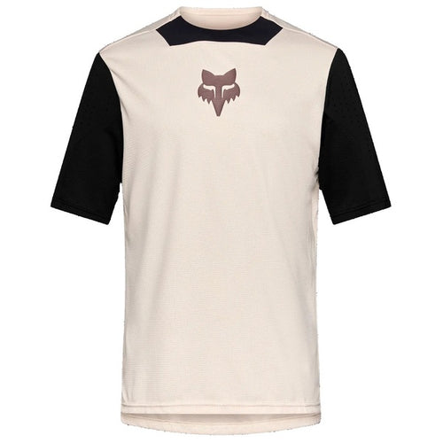 Maillot de Vélo Defend Park Manches Courtes Édition Limitée Blanc/Noir de face