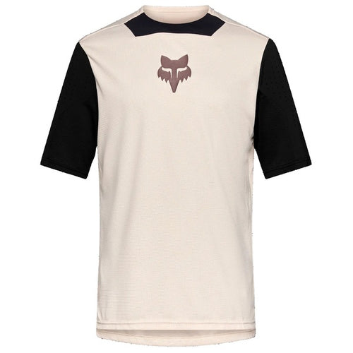 Maillot de Vélo Defend Park Manches Courtes Junior Édition Limitée Blanc/Noir de face