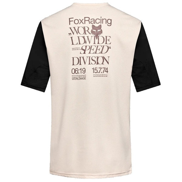 Maillot de Vélo Defend Park Manches Courtes Édition Limitée Blanc/Noir de dos