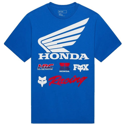 T-shirt Honda 195 Original Bleu de face