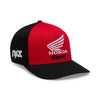 Casquette Honda Flexfit /Fox/noir rouge, de face