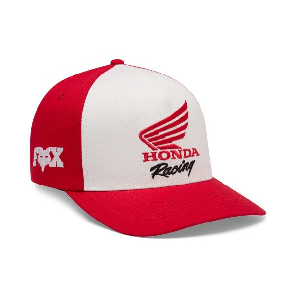 Casquette Honda Flexfit /Fox/ rouge blanc, de face