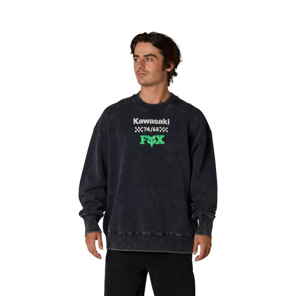 Coton Ouaté Kawi Heavyweight Crew Col Rond/bleu foncé; de face