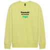 Coton Ouaté Kawi Heavyweight Crew Col Rond Lime de face