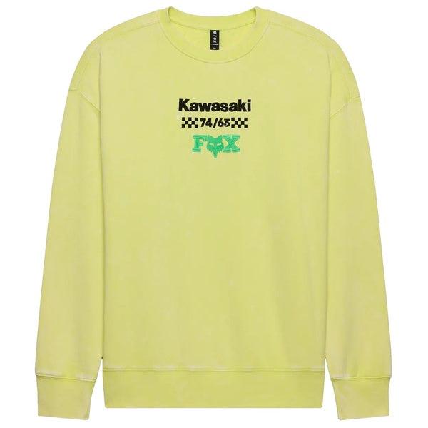 Coton Ouaté Kawi Heavyweight Crew Col Rond Lime de face