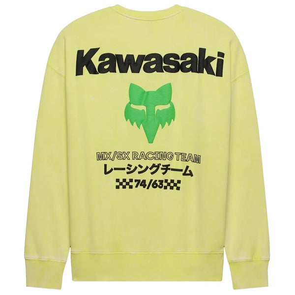Coton Ouaté Kawi Heavyweight Crew Col Rond Lime de dos
