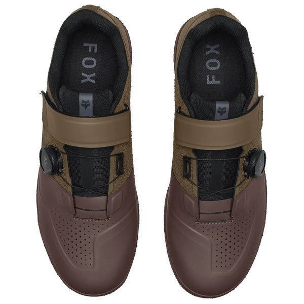 Chaussures de Vélo Union BOA Brun en paire de dessus