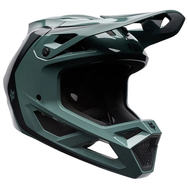 Casque Intégral de Vélo Rampage Vault Junior Vert/Noir incliné de face