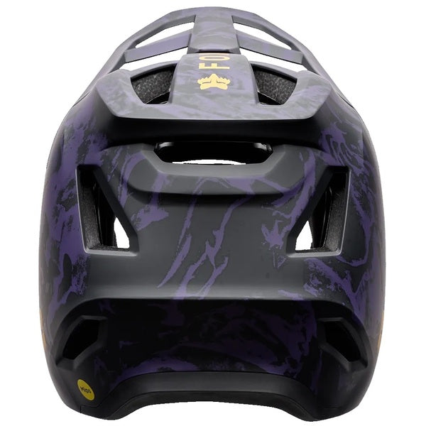 Casque Intégral de Vélo Rampage Image Print Junior Mauve/Jaune de dos