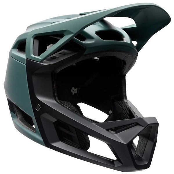 Casque Intégral de Vélo Proframe Solid Vert incliné de face
