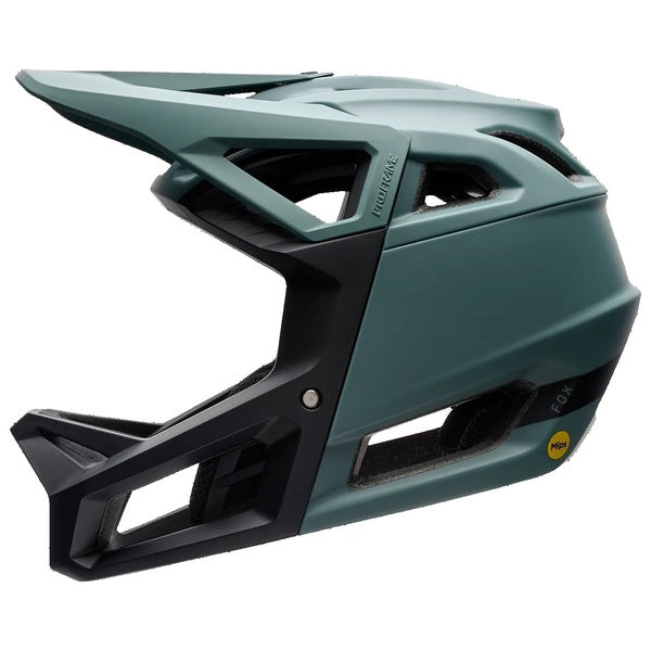 Casque Intégral de Vélo Proframe Solid Junior Vert de droite