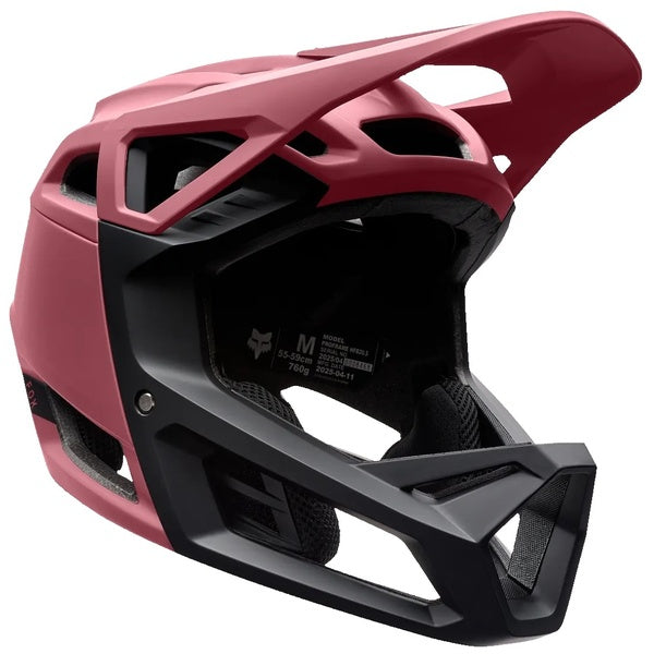 Casque Intégral de Vélo Proframe Solid Junior Rose incliné de face
