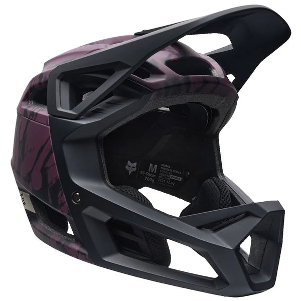 Casque Intégral de Vélo Proframe Thrive Mauve/Noir incliné de face