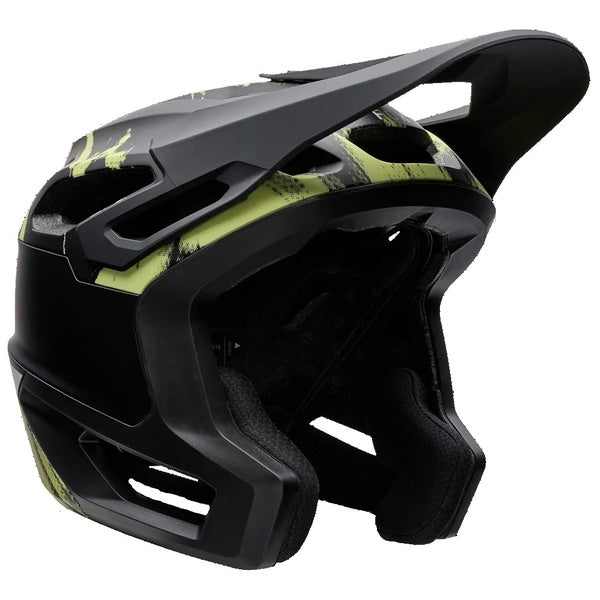 Casque Ouvert de Vélo Dropframe Pro Flow Noir/Jaune incliné de face