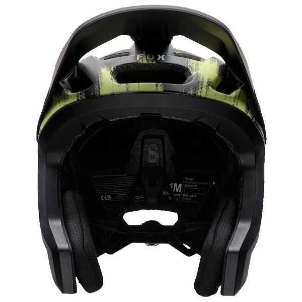 Casque Ouvert de Vélo Dropframe Pro Flow Noir/Jaune de face