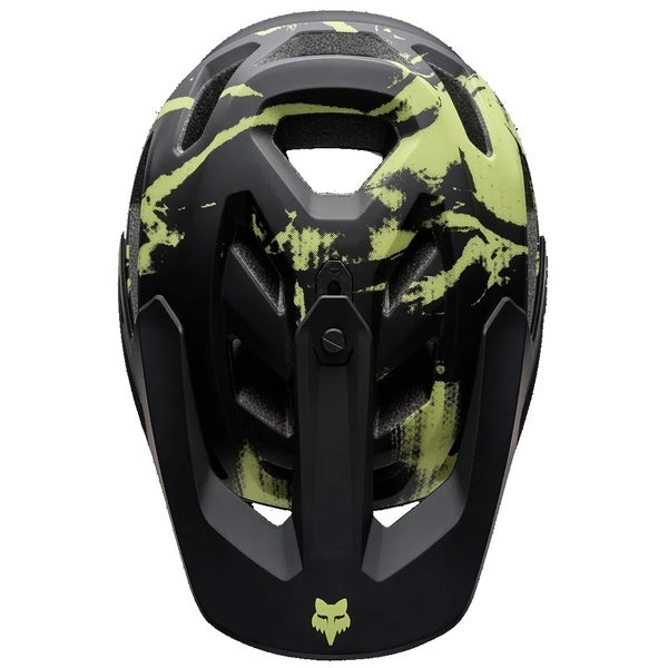 Casque Ouvert de Vélo Dropframe Pro Flow Noir/Jaune de dessus
