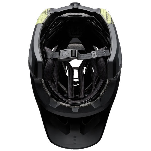 Casque Ouvert de Vélo Dropframe Pro Flow Noir/Jaune de dessous