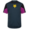 Maillot de Vélo Defend Creation Manches Courtes Bleu/Mauve de face