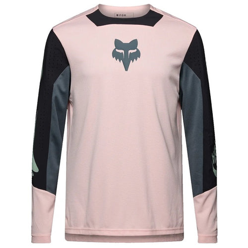 Maillot de Vélo Defend Creation Manches Longues Rose/Noir de face