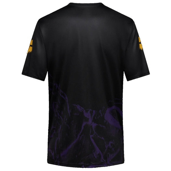 Maillot de Vélo Ranger Image Print Manches Courtes Junior Mauve/Jaune de dos