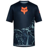 Maillot de Vélo Ranger Image Print Manches Courtes Bleu/Orange de face