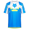Maillot de Vélo Ranger Tactile Manches Courtes Bleu/Vert de face