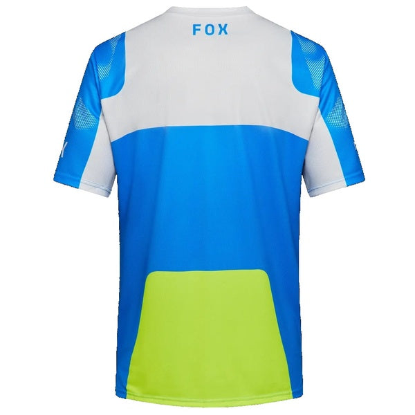 Maillot de Vélo Ranger Tactile Manches Courtes Bleu/Vert de dos