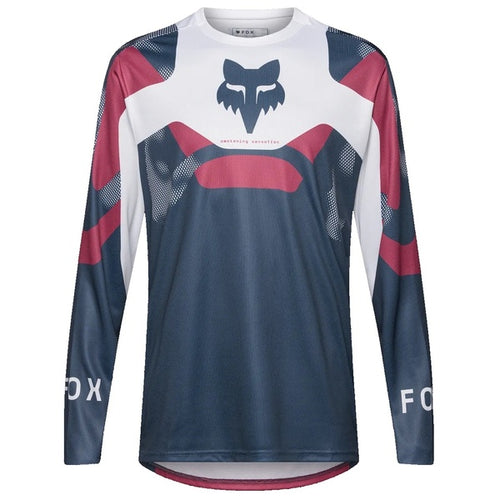Maillot de Vélo Ranger Tactile Manches Longues Bleu/Blanc/Rouge de face