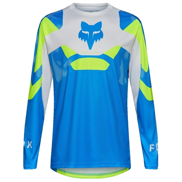 Maillot de Vélo Ranger Tactile Manches Longues Bleu/Vert de face