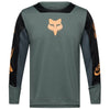 Maillot de Vélo Defend Creation Manches Longues Junior Vert/Orange de face