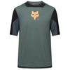 Maillot de Vélo Defend Creation Manches Courtes Junior Vert/Orange de face