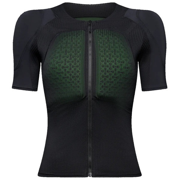 Chandail de Protection de Motocross Baseframe Pro Manches Courtes Femme Noir de face
