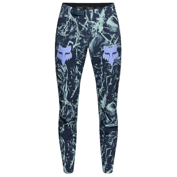 Pantalon de Vélo Ranger Image Print Femme Bleu Clair de face