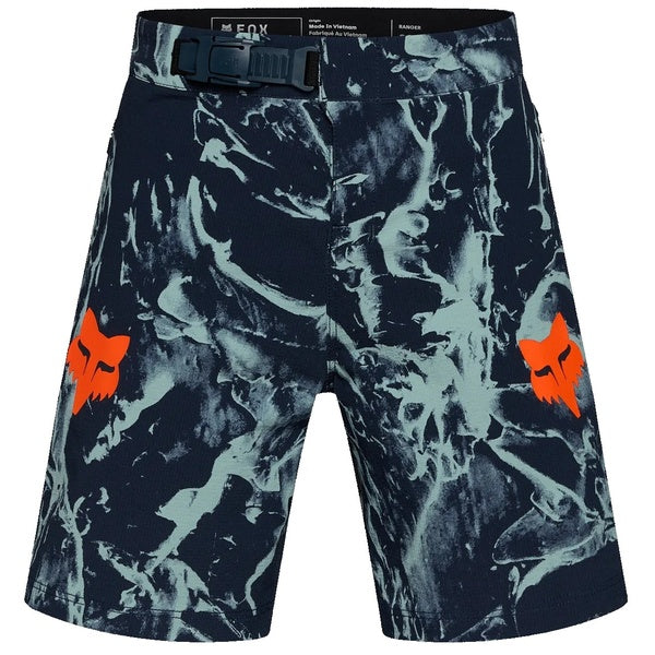 Short de Vélo Ranger Image Print Junior Bleu/Orange de face