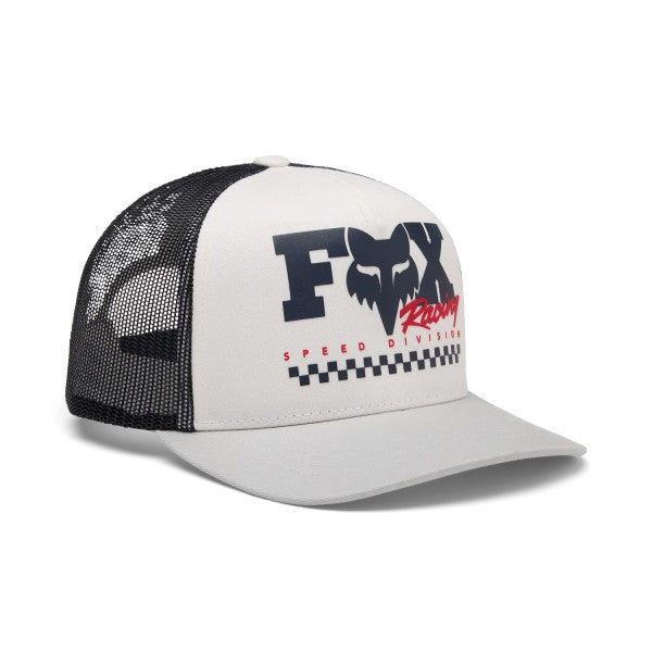 Casquette Checker Mesh Trucker Junior/fox/blanc, de face