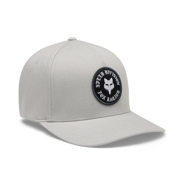Casquette Badge Flexfit/Fox/gris clair, de face