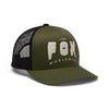 Casquette Block Mesh Trucker/Fox/olive, de face