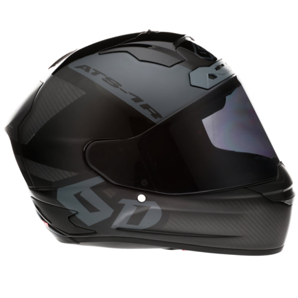 Casque Intégral de Moto ATS1R Wyman noir, côté droit 